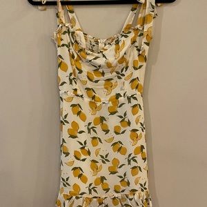 Reformation Christine dress lemons xs worn 1x